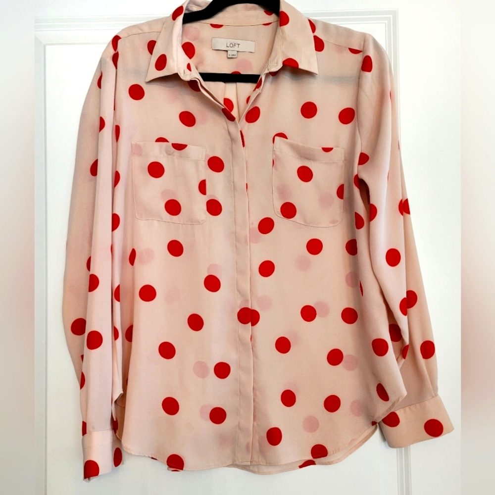 Loft polka-dot blouse